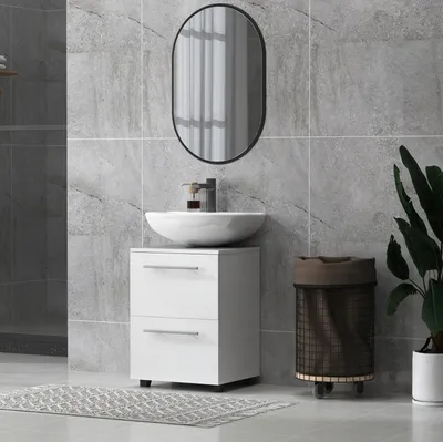 Produktbild von Badezimmerschrank, Waschbecken-Kommode mit Schublade, kompakt