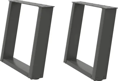 Obrázek produktu pro vidaXL Nohy konferenčního stolku ve tvaru U 2 ks. Antracit 50x(42-43) cm Ocel