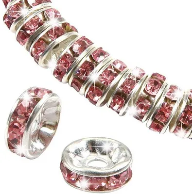 Productafbeelding van Kralen set - Glanzend - 8 mm - Roze - 100 stuks