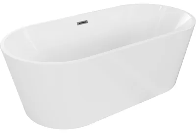 Obrázek produktu pro Mexen Luna volně stojící vana 140 x 75 cm, bílá, přepad gun metal - 52031407500-95