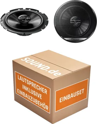 Produktbild von Lautsprecher - Pioneer TS-G1720F - 16,5cm 2-Wege 300 Watt Koax Einbauset passend für VW Golf 4 - justSOUND