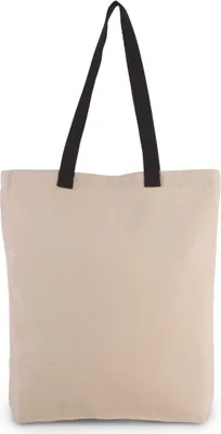Produktbild von Kimood Shopper Bag Canvas Fashion Baumwolle Tragetasche Einkaufstasche, Größe:U, Farbe:Natural/Yellow