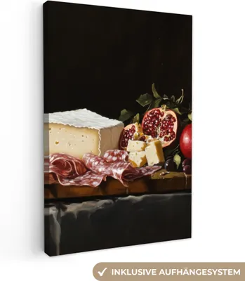 Produktbild von Wanddeko 40x60 cm - Stilleben - Trinktafel, Leinwand Bilder Wohnzimmer