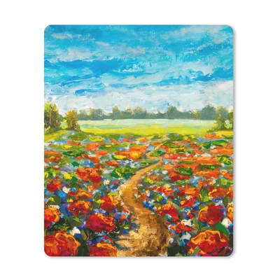 Produktbild von MuchoWow® Mauspad Mousepad Malerei - Ölfarbe - Blumen - Natur 30x40 cm - Mousepads - Maus Mat - Pad - Mausunterlage - Mausmatten