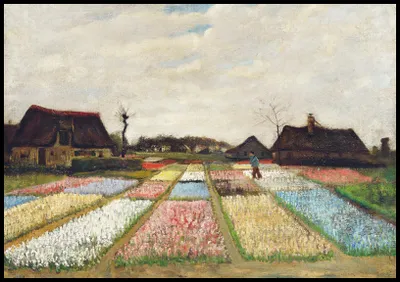 Obrázok produktu pre Plagát 100x70cm Kvetinové záhony v Holandsku, Van Gogh Vintage