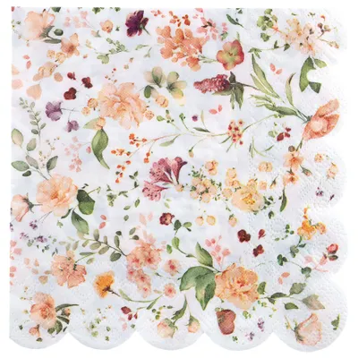Produktbild von 12 Servietten Blumenranke Hochzeit Kommunion Konfirmation