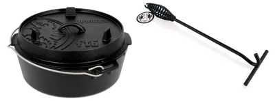 Image de Cocotte Dutch Oven Petromax avec accessoire de support de couvercle