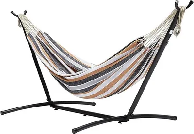 Immagine prodotto di Amaca con telaio, tessuto, taglia unica, 117 cm x 300 cm x 100 cm, multicolore