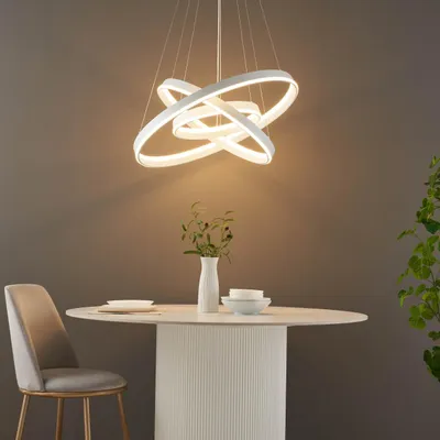 Produktbild von KOSILUM - Hängeleuchte, Stahl, Aluminium und Silizium - Weiß - Nettuno