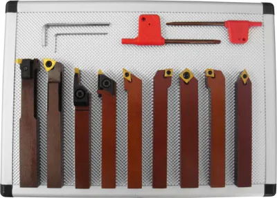 Produktbild von PAULIMOT Drehmeißel-Set mit Wendeplatten, 12mm, 9-teilig