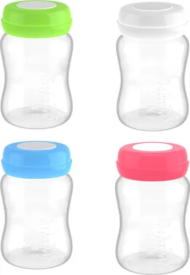 Productafbeelding van 4 stuks BISTMILK - Lagerblase, geschikt voor brede openingen, met lekkagedichtheid dankzij siliconenafdichting, inhoud 180 ml
