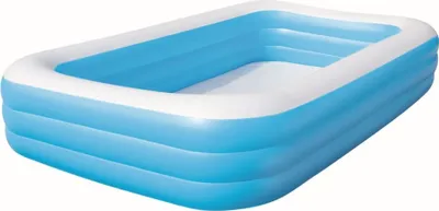 Obrázok produktu pre Bestway 54009, Nafukovací bazén, 1161 L, Obdĺžnikový, 6 rok / roky, Vinyl, Modrá, Biela