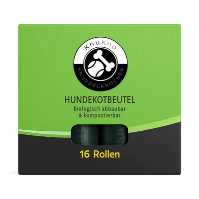 Produktbild von KnuKno Hundekotbeutel 18µm 230x330mm 15 Beutel/Rolle 16 Rollen-Box