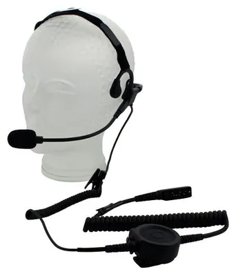 Produktbild von Überkopf Headset mit Schwanenhals Mikrofon und großer PTT-Taste für Sepura STP8000, STP9000
