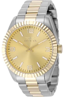 Obrázek produktu pro Invicta Specialty 49679 Pánské Hodinky - Quartz Hnutí - Nerezová Ocel se Zlatým Ciferníkem - 43 mm