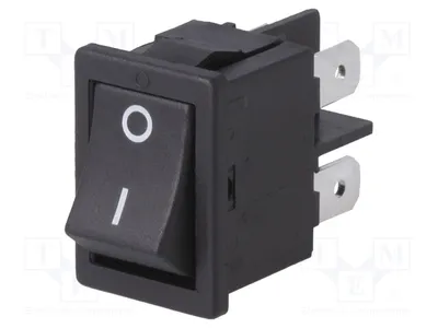 Immagine prodotto di 1 interruttore, modello 1858.1103, marca Wippsc, posizione 2, colore nero, 16A/250VAC, interruttore ON-OFF, grado di protezione IP40