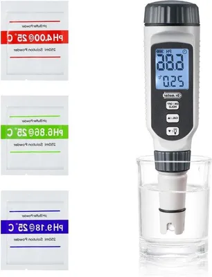 Zdjęcie produktu dla Cyfrowy miernik pH o rozdzielczości ±0,01, zakres pomiarowy 0–14, wyświetlacz LCD do jacuzzi, basenów, akwariów i stawów