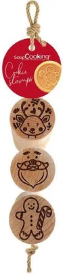 Produktbild von 3 Mini-Kekskissen - Rentier, Lebkuchen, Weihnachtsmann