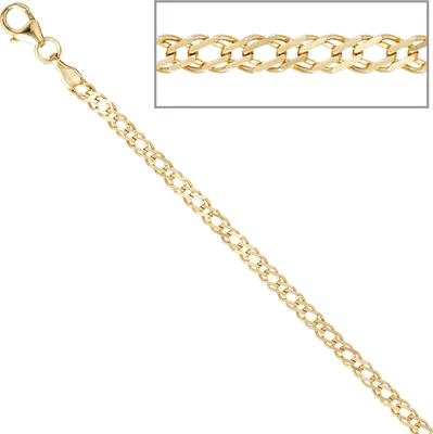 Produktbild von JOBO Zwillings-Panzer-Armband 333 Gold Gelbgold 19 cm Karabiner