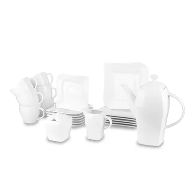 Produktbild von KÁVOVÝ SERVIS 23 ks porcelánový kávový servis pre 6 osôb kávový servis biely