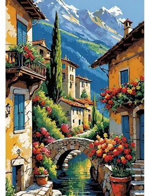 Immagine prodotto di Kit per Diamond Painting, paesaggio montano, 5D, fai da te, set per pittura artistica, 30x40 cm