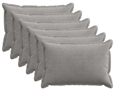 Obrázok produktu pre vidaXL Vankúšový poťah, 6 ks, farba: svetlosivá, materiál: Cord, rozmer: 50 x 70 cm
