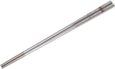 Image de Baguettes en acier inoxydable, 1 paire, réutilisables
