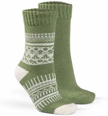 Produktbild von Fellhof Alpaka Hygge, 2-Pack Uni Alpaka-Wollsocken Grün, 2721-9