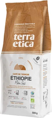 Zdjęcie produktu dla KAWA ZIARNISTA ARABICA 100 % MOKA GUJI ETIOPIA FAIR TRADE500 g - TERRA ETICA