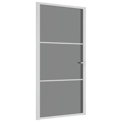 Obrázek produktu pro Interiérové dveře 102,5 x 201,5 cm bílé ESG sklo a hliník
