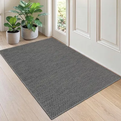 Produktbild von Schmutzfangmatte Innen 80 x 120 cm, rutschfeste Fußmatte, Grau