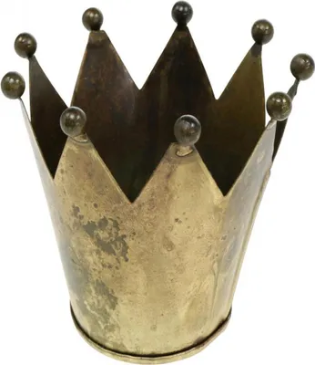 Produktbild von Teelichthalter Krone Metall Vintage Antik-Look Dekoideen