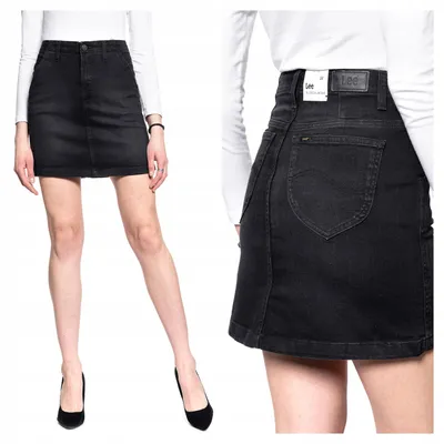 Produktbild von Lee | Tailored A-Linien-Jeansrock Schwarz Tyro L38BCPJW W24