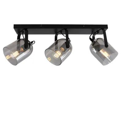 Produktbild von Olucia - CLYDE - Deckenleuchte - Grau / Schwarz - 3-flammig