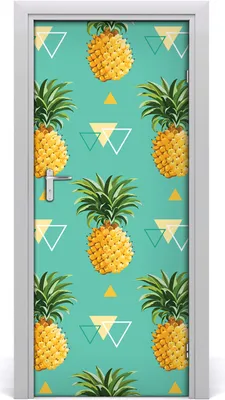Produktbild von Tulup Türaufkleber 85x205 cm Dekorative Aufkleber Selbstklebend Wasserdichte Tapete Abnehmbar Schlafzimmer Wohnzimmer Wohnkultur - Ananas