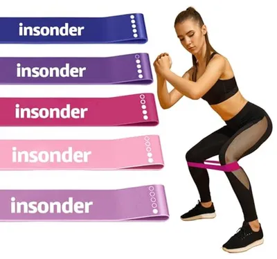 Widerstandsbänder Set von 5 - Fitness Elastik für das Training zu Hause