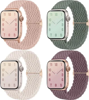 Obrázek produktu pro 4x řemínky pro Apple Watch, pletené, nastavitelná délka, uni, A0595, velikost 38mm/40mm/41mm