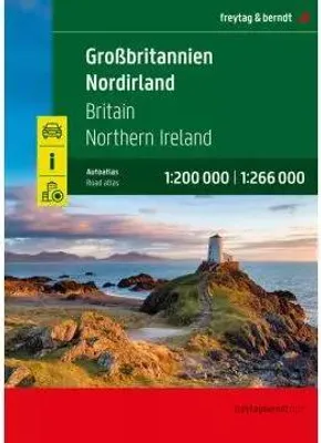 Zdjęcie produktu dla Wielka Brytania, Irlandia Północna atlas samochodowy, 1:200 000/1:266 000 NAJNOWSZE WYDANIE Freytag&Berndt