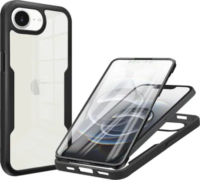 Obrázek produktu pro Pouzdro pro iPhone 16e/iPhone 17e, 360° Kompletní Ochrana s Vestavěným Chráničem Displeje černé