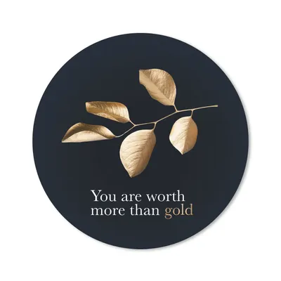Produktbild von MuchoWow® Mauspad Mousepad Blätter - Gold - Zauberspruch 20x20 cm - Mousepads - Maus Mat - Pad - Mausunterlage - Schreibtischmatte