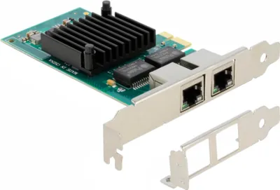 Produktbild von Delock PCI Express x1 Karte 2 x RJ45 Gigabit LAN i350