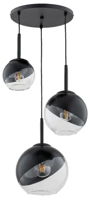 Zdjęcie produktu dla Lampa wisząca INVERO czarna 3xE27x15W metal wym:85x40x40cm IP20 Alfa