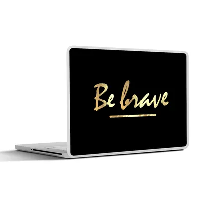 Produktbild von MuchoWow® Laptop Aufkleber Sticker Cover Zitate - Gold - Schwarz 31x22.5 cm - Laptop-Deko