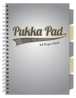 Produktbild von Projektbuch, Grau, A4, 100 Seiten, (3 Stück) - PUKKA