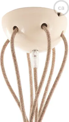 Image de creative cables - Kit rosace céramique 7 trous - Ivoire