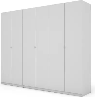 Produktbild von Meblast | Kleiderschrank 282x230 cm - Weiß - Garderobe mit Regalen, Schubladen und Kleiderstange | Minimalistisches Design
