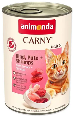 Productafbeelding van Animonda Cat Dose Carny Volwassen Kat, Smaak: Kip en Garnalen, 400g (Aantal: 6 per bestelling)