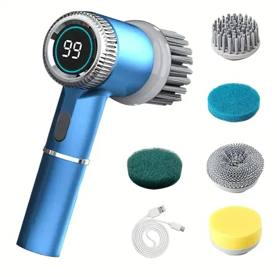 Produktbild von Kabellose Reinigungsbürste Elektrisch, USB Ladebar, Multifunktion, Küchen & Topfreiniger, Handlich, Leicht, Effektiv, Haushaltsreinigung