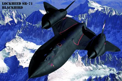 Produktbild von Stíhací letadlo Art Print Picture - Lockheed SR-71 Blackbird Over The Sierra Nevada (120 x 180 cm)