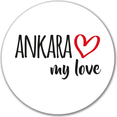 Produktbild von Huuraa Aufkleber Ankara my love 10cm rund Sticker Geschenkidee